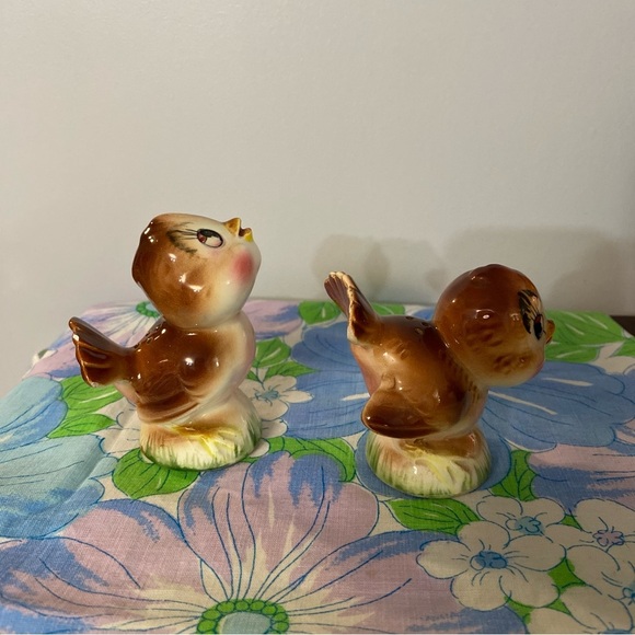 Vintage Lefton Norcrest bird Salt & Pepper shaker set Anthropomorphic rare - Picture 6 of 13